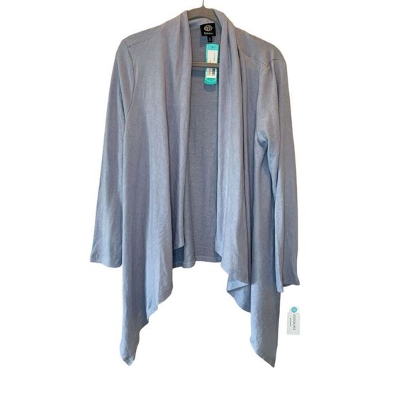 NWT Bobeau Drape Front Cardigan, in Light Blue, Medium - Picture 1 of 4